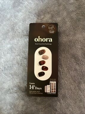 ohora Semi-Cured Gel Nail Strips - Coffee Toffee (Brown)